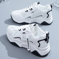 苏芈老爹鞋女鞋秋季新款2021百搭休闲运动ins潮杏色春秋