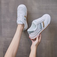苏芈小白鞋女2021秋季新款女鞋百搭皮面厚底休闲鞋板鞋子春秋