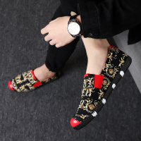 苏芈华璐琦2021秋季新款男士帆布鞋透气夏季休闲鞋一脚蹬潮鞋老北京布鞋