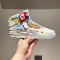 苏芈华璐琦2021秋季新款高帮鞋男韩版潮流运动休闲学生板鞋高邦鞋子男潮鞋