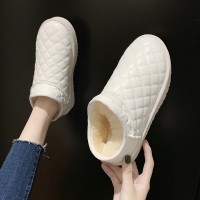 苏芈雪地靴女加绒东北短靴保暖雪地棉鞋2021面包鞋短筒可爱懒人一脚蹬