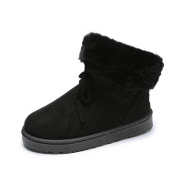 苏芈女雪地靴2021新款冬季新款时尚百搭加绒加厚平底短靴子韩版保暖面包棉鞋潮