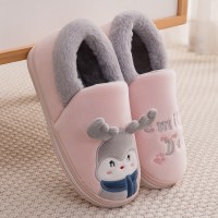苏芈包跟棉拖鞋2021新款女秋冬季可爱室内居家产后月子鞋厚底情侣冬天棉鞋男士