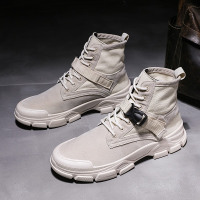苏芈马丁靴男高帮春秋季户外耐磨作战沙漠靴英伦增高大头工装潮鞋
