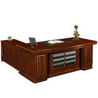 衡爵 办公桌 200*180*76CM 含侧柜+三抽柜 高档大气经理办公桌