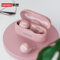 联想(Lenovo) LP11粉色 蓝牙耳机无线双耳迷你 隐形睡眠降噪超长待机TWS耳塞音乐运动耳机 手机通用