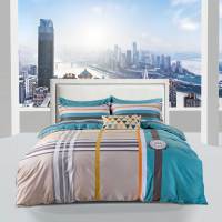 MIHUABEDTIME米花寝饰大版印花纯棉四件套床品全棉纯棉被套床单被套伯格里特