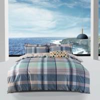 MIHUABEDTIME米花寝饰全棉斜纹印花四件套被套床单纯棉简约奢华格调