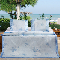 MIHUABEDTIME米花寝饰凉席床上用品冰丝席子三件套1.8m床品双人夏季可折叠