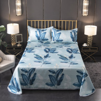 MIHUABEDTIME米花寝饰凉席冰丝席三件套可折叠席子床单款学生宿舍家用双人1.8m夏