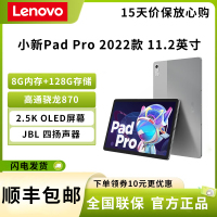 联想(Lenovo) 小新pad pro 2022款 11.2英寸 8G+128G 高通骁龙870处理器 影音办公学习游戏平板 莱茵全局护眼2.5k 霜雪银