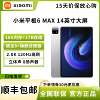 小米平板6 MAX(xiaomiPad) 14英寸 高通骁龙8+ PC级WPS 2.8K 120Hz高刷 16G+1TB大屏办公平板笔记本电脑 银色