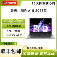 联想(Lenovo) 小新Pro16超能本 2023款 i5-13500H 32G+1T 集显 2.5K雾面屏 120Hz高刷 影音娱乐游戏商务办公轻薄便携笔记本电脑 鸽子灰