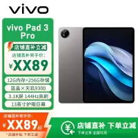 vivo Pad3 Pro 12G+256GB 寒星灰 13英寸平板电脑 蓝晶×天玑9300 144Hz护眼屏 11500mAh电池 WIFI7 8扬声器