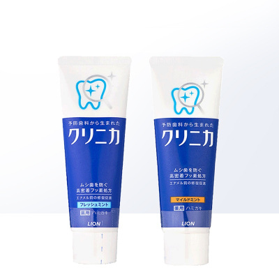 [日本进口]LION 狮王 CLINICA药用酵素洁净防护美白牙膏 清新薄荷 130g