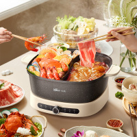 小熊（bear）电热锅小电火锅不粘涂层内胆配蒸笼 DRG-C12C5