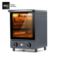 Miji EO-H12L立式电烤箱厨房烹饪新体验,机械式烤网烤盘用家用小型多功能迷你烘焙机大容量面包家庭烤箱