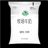 庄园牧场百利包透明袋纯牛奶200g