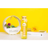 摘花玻璃瓶(菊子微檬)350ml