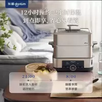 东菱(Donlim)DL-1005 蒸汽锅家用多功能电蒸锅 炖锅炖蒸煮一体蒸笼大容量多层蒸箱宿舍锅 双层不锈钢(标配)