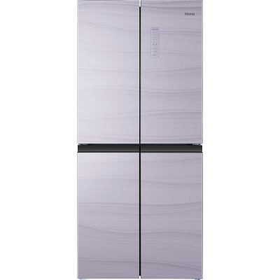 奥马(Homa) 十字对开门冰箱一级能效 无霜双变频超薄嵌入式冰箱 BCD-372WDMG/B炫紫钻