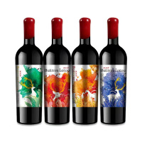 法国进口16%vol高度品质好酒2022年新春贺礼高档蜡封重型瓶干红葡萄酒礼盒750ml*4瓶