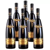 法国进口红酒15%vol干红葡萄酒750ml*2瓶高档木盒礼盒质感瓶浮雕标2016年红酒套装