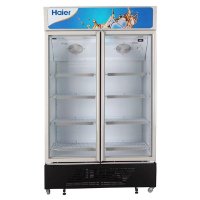 海尔(Haier)SC-650双开门商用展示柜立式透明门冷藏柜饮料冷藏柜酒水冷藏柜保鲜柜风冷商用展示柜企业家商用冷柜