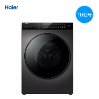 海尔(Haier)EG100HPRO8SU1 晶彩系列 10KG直驱变频滚筒洗衣机全自动 洗烘一体玉墨银外观