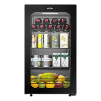 海尔(Haier)DS092LHESD1 展示柜冰吧智能电子温控钢化玻璃三重防凝霜低噪一级能效全钢机身