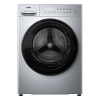 海尔(Haier)XQG100-HD28B 初色系列洗干一体机 570超薄精华洗科技智能投放1.11洗净比冰河银
