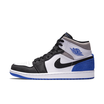 Nike Air Jordan 1 Mid SE AJ1白蓝脚趾运动篮球鞋男852542-102