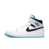 Air Jordan 1 Mid AJ1 激光蓝 黑白蓝 篮球鞋 554724-141