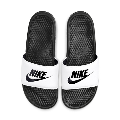 Nike Benassi Jdi 耐克黑白字母男女沙滩休闲拖鞋夏 343880-100