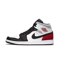 Air Jordan1 Mid Black Toe AJ1 白橙扣碎黑脚趾篮球鞋852542-100