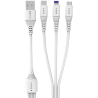 KIVEE 可逸 三合一数据线一拖三5A充电线华为超级快充多功能安卓苹果type-c 5A超级快充线KIVEE 可逸