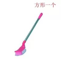 长柄马桶刷多功能死角卫生间家用刷子厕所硬毛厕所刷洁厕刷洗厕所 不锈钢[方形]1个装