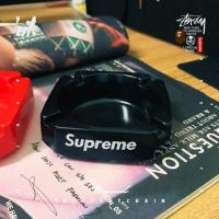 supreme潮牌烟灰缸 简约个性办公室烟灰盅 网吧餐厅家用创意 黑色