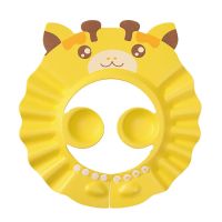 护耳儿童洗头帽宝宝洗发帽女童婴儿洗澡帽子小孩防水浴帽洗头神器 卡通款-洛克黄(带护耳)
