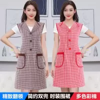围裙厨房家用纯棉翻领女洋气工作服干活上班可爱罩衣薄款漂亮批发