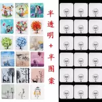 挂钩贴免打孔无痕强力胶粘厨房卫生间宿舍墙面壁上钩子门后连粘钩 强力5个透明+5个印花