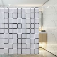 浴帘布防水挂帘浴室隔断卫生间窗帘洗澡门帘伸缩浴帘杆套装免打孔
