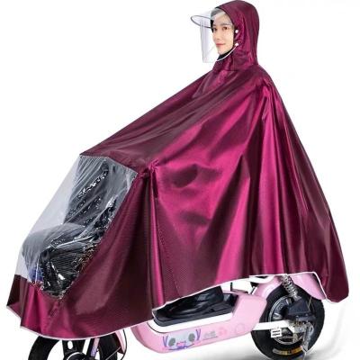 [保用6年]雨衣电动车自行车骑行男女雨披加大加厚带面罩防暴雨