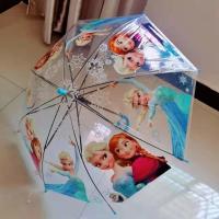 儿童雨伞女卡通幼儿园小童公主透明小伞男小学生一年级长柄自动伞