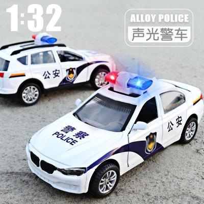 儿童警车玩具车模型仿真汽车车模男孩合金救护车警察车110玩具车