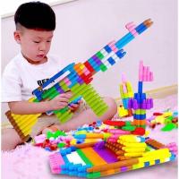 塑料拼插火箭大号子弹头积木玩具3-6岁幼儿儿童男孩子拼装益智FF