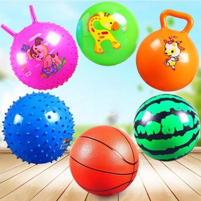 儿童玩具皮球幼儿充气拍拍球宝宝手抓球西瓜球羊角球幼儿园充气球