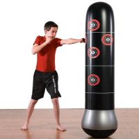 健身成人儿童充气立式拳击柱不倒翁充气沙袋泄愤玩具加厚1.6米高