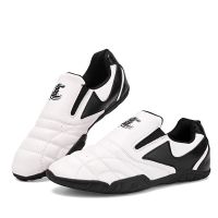 儿童跆拳道鞋男女初学训练武术夏季透气鞋牛筋底平底防滑练功鞋子