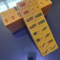 牌九,骨牌,亚克力牌九大号橘黄色39号